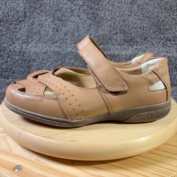 Cosyfeet Shelley Comfort Shoe Womens Size 10 Extra Wide 6E Leather Brown Loafer - Picture 1 of 8